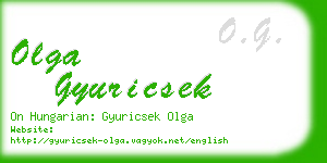 olga gyuricsek business card